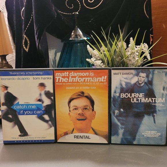 Other - DICAPRIO & DAMON CATCH ME IF YOU CAN, THE INFORMANT, THE BOURNE ULTIMATUM DVDS